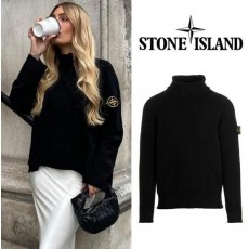 스* 패치 커플 울니트 터틀넥