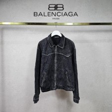 발**** 사선 스티치 투웨이 데님 자켓