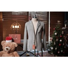 로* 피아나 최고급 스트라이프 니트자켓