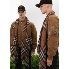 버** 클래식 체크 울캐시 실크 리버서블 머플러수입최고급