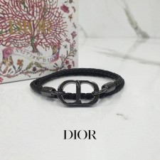 디* CD 아이콘 브레이드 가죽 더블 팔찌 875