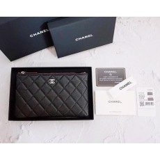 샤* 고급 박스 캐비어 파우치 클러치 은장 스몰