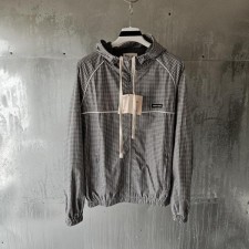 미*** 체크 테크니컬 패브릭 봄버 자켓