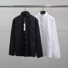 아* 스몰하트자수 오버 코튼 셔츠