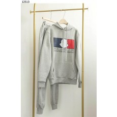 삼색 프린팅 코튼 기모 후드 조거셋