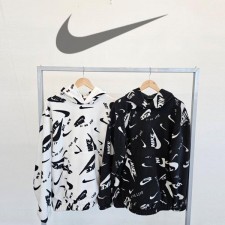 나** 멀티 로고 후리스 기모 후드