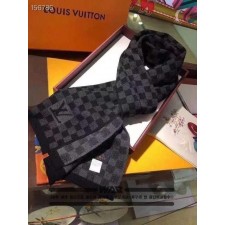 루* 다미에 로고 블랙 머플러