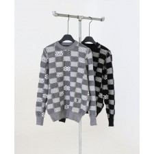 루* 자수로고 모노 테리 짜임 라운드 스웨터