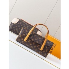 루* 다미에 에벤 캔버스 말제르브 탑핸들 토트백