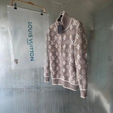 루* 모노그램 울 니트 집업 가디건