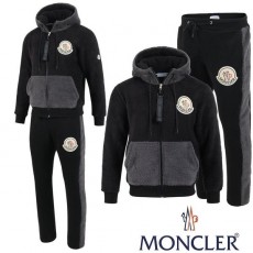 배색 양털 셋업 기모 원단