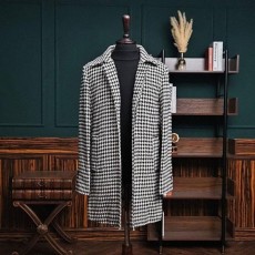 톰* 하운드투스 체크 울 코트
