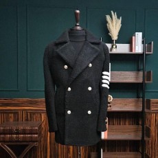 톰* 사선완장 양털 더블 자켓