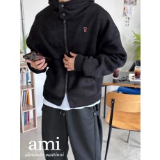 아* 하이넥 후리스 후드집업