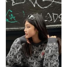 크* 십자가 크로스 자카드 라운드 니트수입최고급(남녀공용)