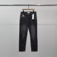 구* 포켓 로고자수 흑 청바지