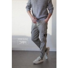 스* 와펜패치 기모 카고 팬츠