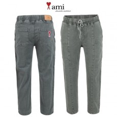 아* 안기모 앞포켓 밴딩 배기 팬츠