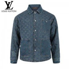 루* 모노 퀄팅자수 데님 누빔자켓