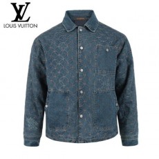 루* 모노 퀄팅자수 데님 누빔자켓