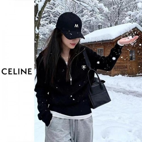 셀** 하이넥 반집업 스웨터