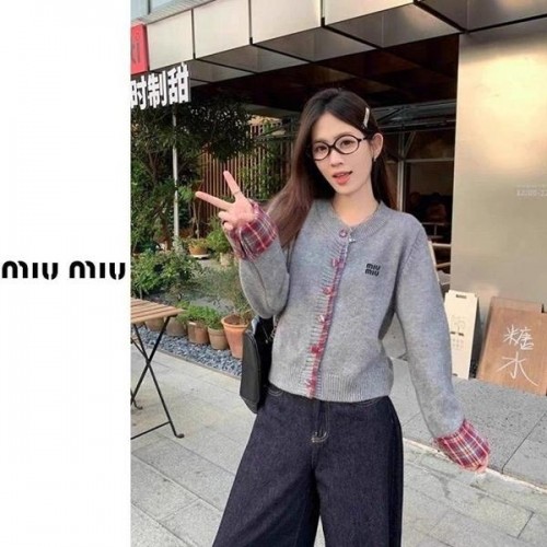 미*** 체크 배색가디건