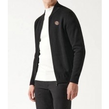 구* 골드스틸 레더 램스울 니트 집업