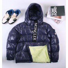 모리 로고 포포버 후드 다운 재킷