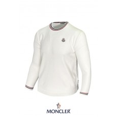 삼색라인 클래식 와펜 캐시 울 라운드 니트