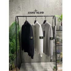 스* 와펜 하프 집업 니트