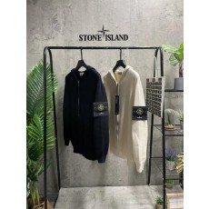 스* 와펜 후드 집업 니트