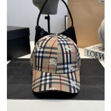 버** 체크 코튼 블렌트 볼캡 수입