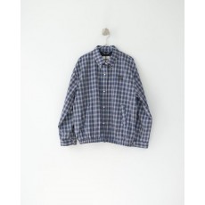 미*** 25 깅엄 체크 라이트 블루종 자켓  수입